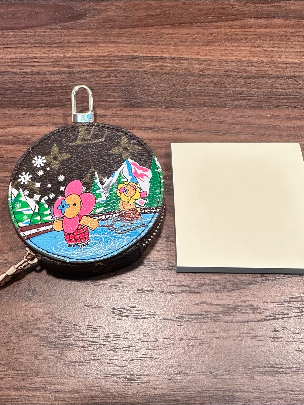 Fashion Inspired Vivienne Winter Skiing Monogram Coin Purse - Picture 7 of 8
